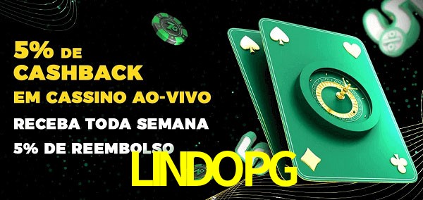 Promoções do cassino ao Vivo LINDOPG